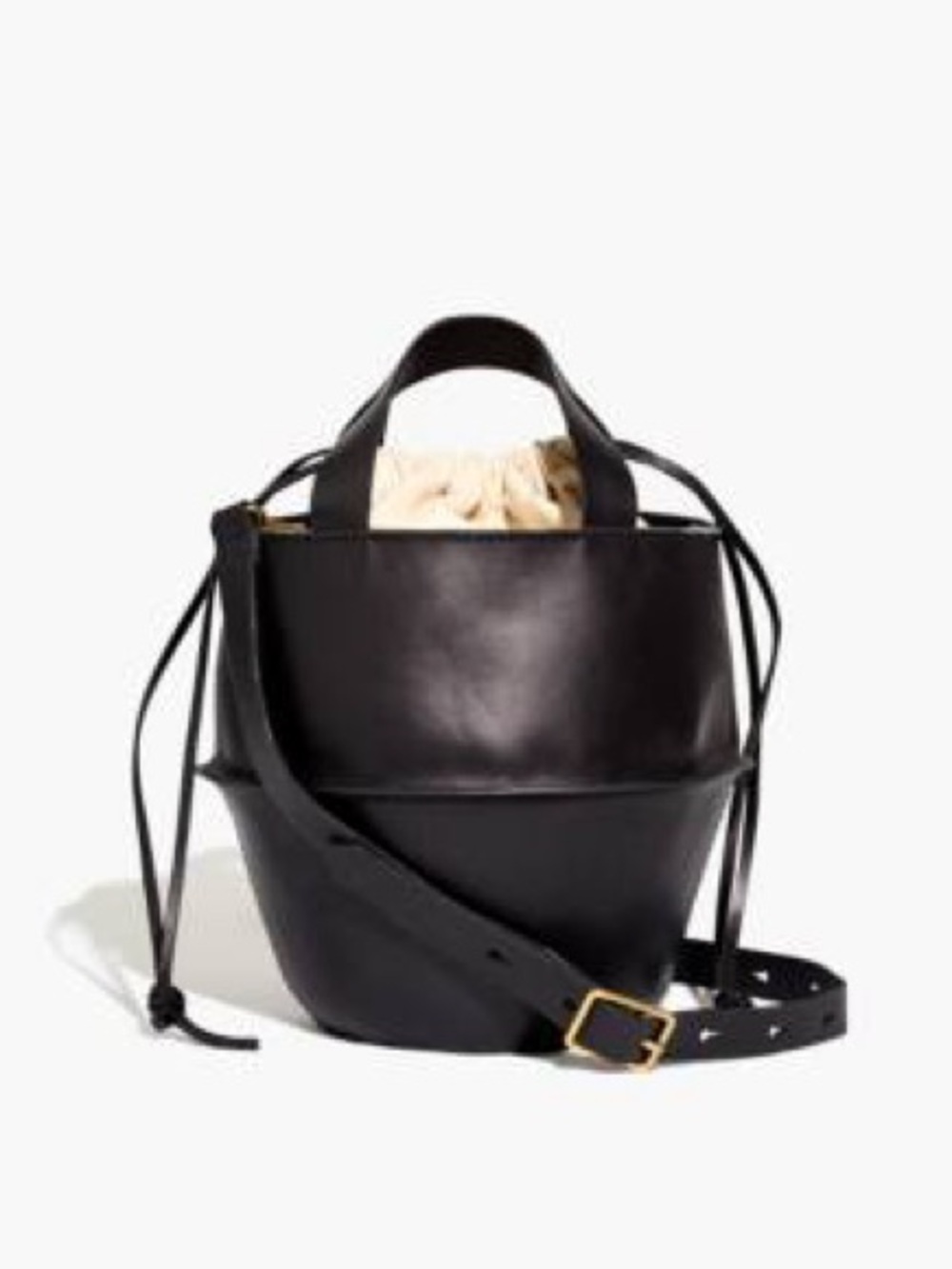 Madewell Austin Crossbody Genuine Leather Bucket Bag